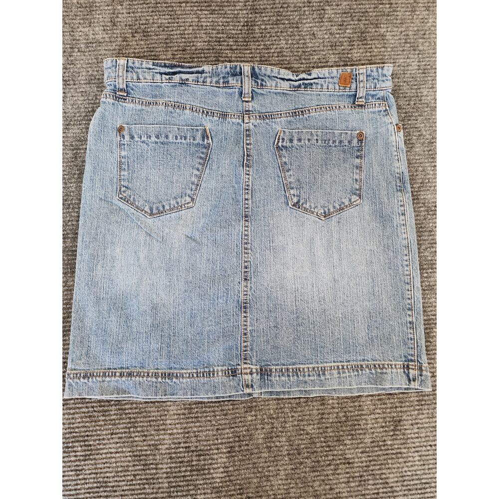 Izod Womens Size 12 Pencil Denim Blue Jean Skirt Pockets - Picture 2 of 7